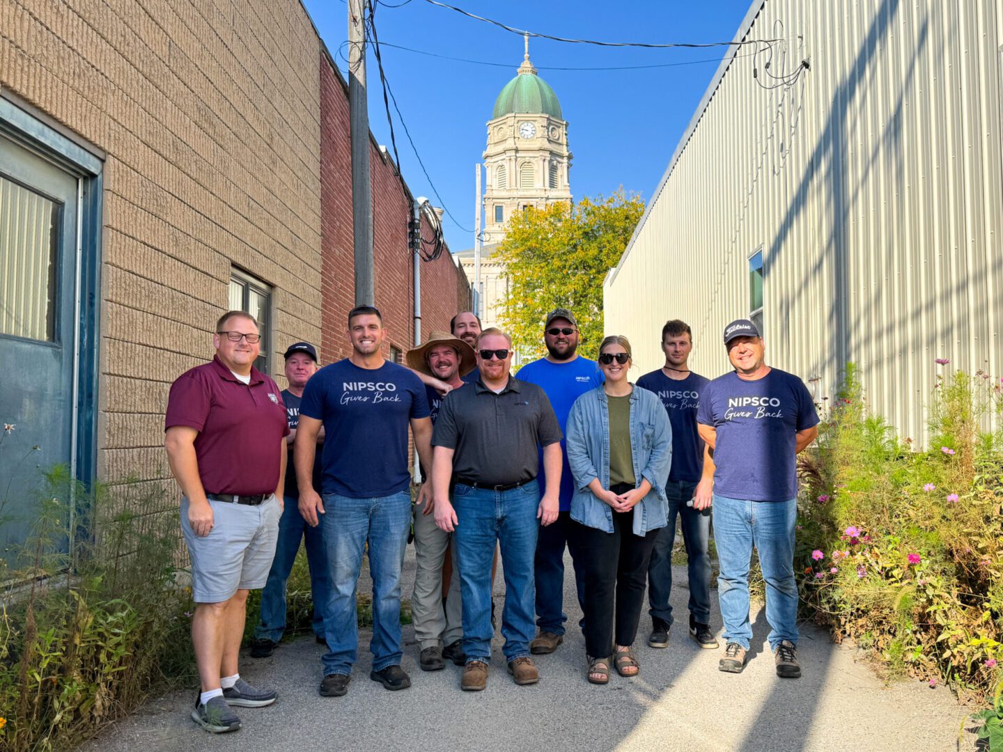 NIPSCO Volunteers Help Beautify Downtown Columbia City During Charity of Choice Event