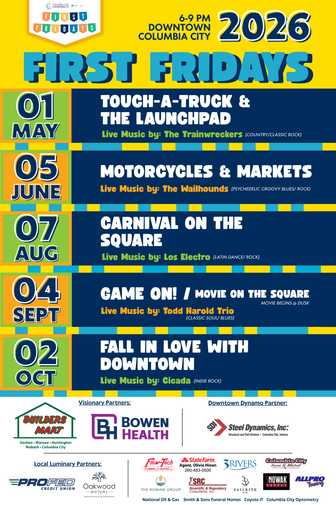 Columbia City Connect Announces 2026 First Fridays Lineup