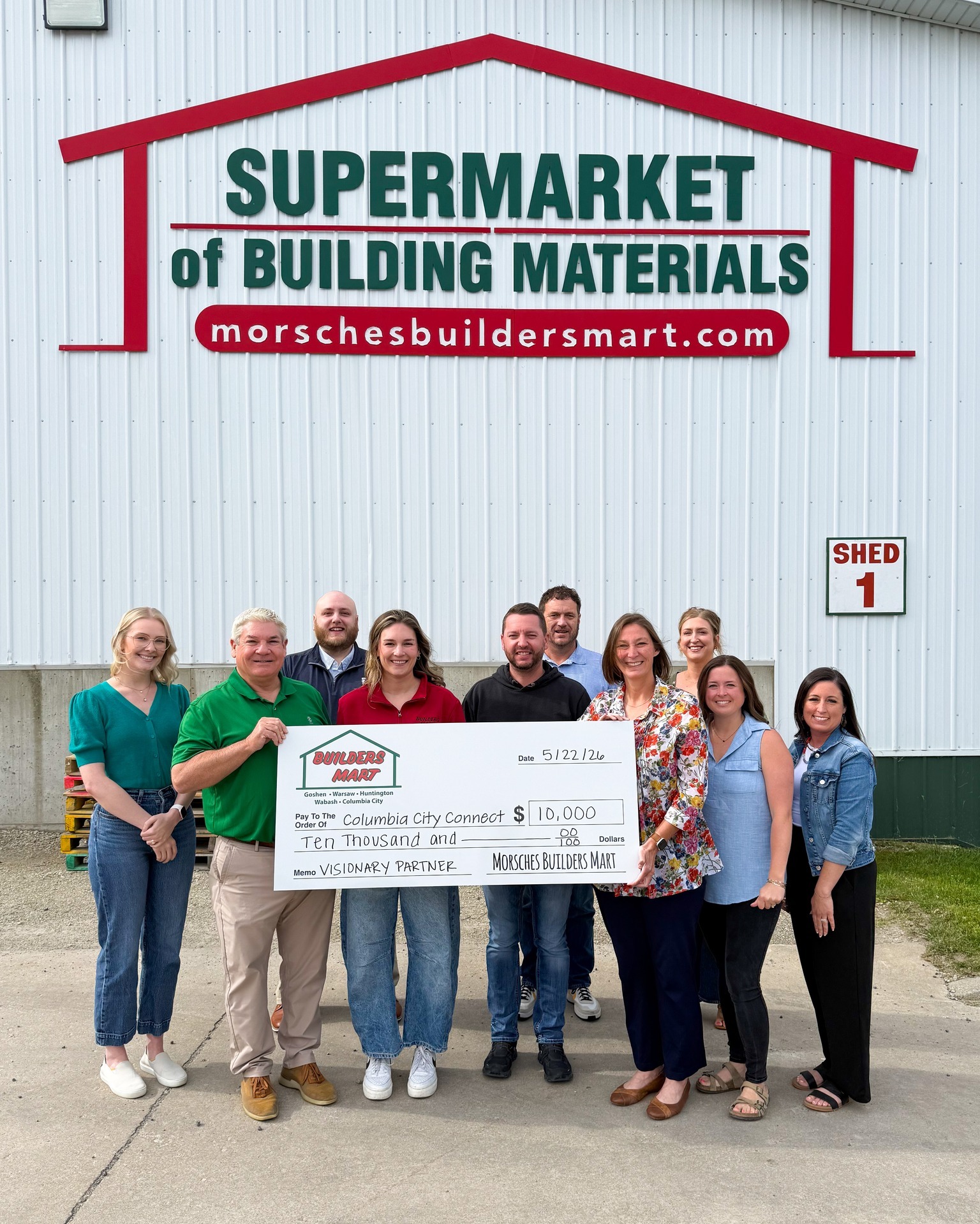 Morsches Builders Mart 2026 Visionary Partner Sponsor for Columbia City Connect